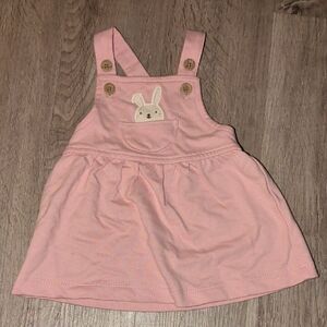 Pink Baby Dress with Bunny Design